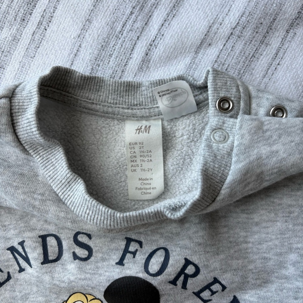 H&M Disney Mickey Mouse Sweater and Jogger Set In Navy Blue Size 2T - Picture 3 of 4